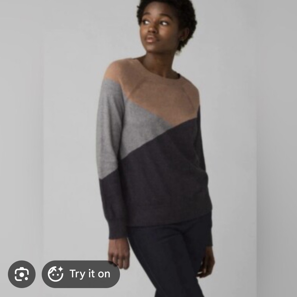 Prana Havaar Women's Colorblock Merino Sweater size small